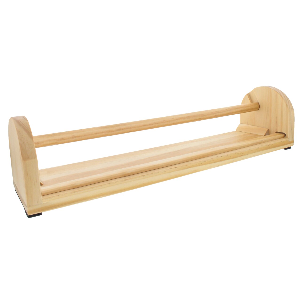 US Art Supply 12-Inch Wooden Tabletop Easel Paper Roll Holder and Dispenser - Craft Paper Roll Dispenser with Safe Tear Strip, Solid Wood Construction